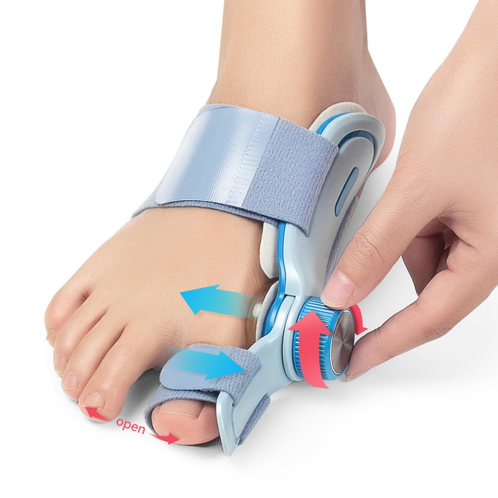 Bunion Corrector for Women & Men, Adjustable Knob Double Correction
