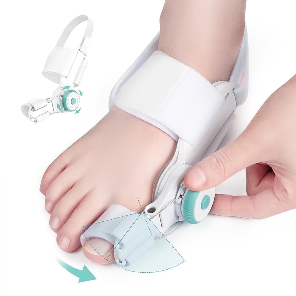 Bunion Corrector for Women Men Big Toe, Adjustable Knob Bunion Splint for Bunion Relief, Orthopedic Toe Straightener with Anti-slip Heel Strap, Suitable for Left and Right Feet (1PC)