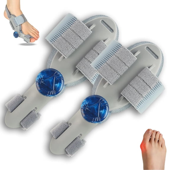 Bunion Corrector for Women Men: Big Toe Straightener Bunion Fix with Adjustable Knob-Orthopedic Bunions Splint Brace Toe Alignment Correction for Hallux Valgus Pain Relief Day/Night(2 PCS)