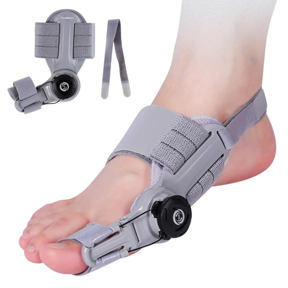 Bunion Corrector for Women & Men, Bonlting Adjustable Big Toe Straightener Toe Corrector for Bunion Fix Bunion Relief, Bunion Pads Cushion with Heel Strap and Silicone Pad (1Pack, Grey)