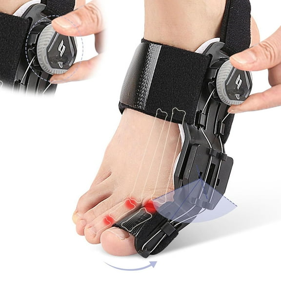 Bunion Corrector for Women Men,Orthopedic Bunion Splint with Toe Separator Adjustable Toe Straightener Suitable for Left/Right Feet Hallux Valgus Relief,Black