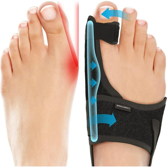 Bunion Corrector for Women & Men, Pain Relief & Toe Alignment Support, Adjustable & Comfortable Bunion Splint for Big Toe, Hammer Toe Straightener, Day & Night Orthopedic Support