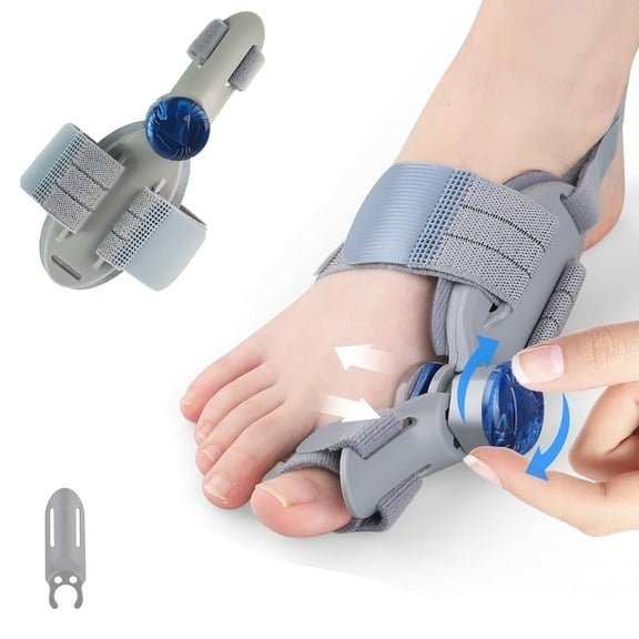 Bunion Corrector for Women & Men Big Toe, Adjustable Knob Bunion Splint for Pain Relief, Hallux Valgus Correction, Grey
