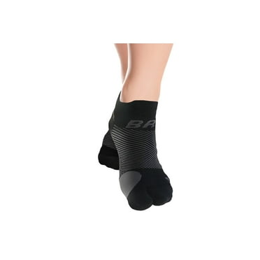 OrthoSleeve Bunion Socks Toe Spacers for Bunion Relief and Reduced Toe Friction, Black, Small, 1 Pair