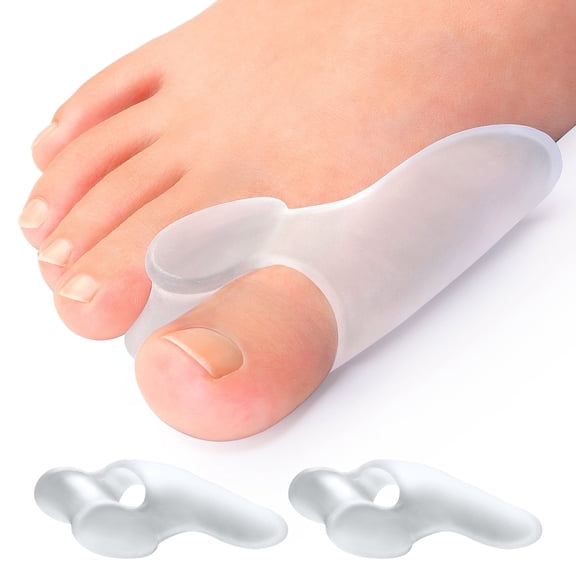 Promifun Bunion Cushion Protector, 10 Packs of Bunion Corrector Pads with Separator for Big Toe, Gel Shield for Foot Pain Relief, Calluses, Corns - Clear