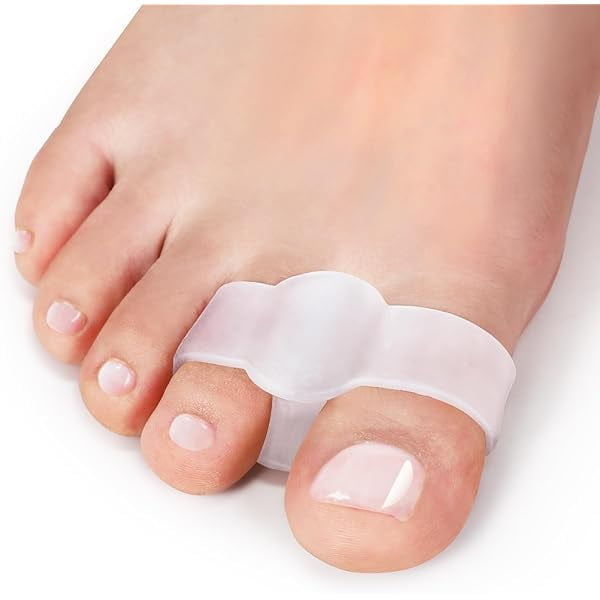 ROOCKE Gel Toe Separator To Correct Bunion  4 PCS ,Toe Spacers For Feet Women Men Correct Toes Corrector Separators Overlapping Pink