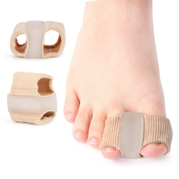 Bunion Toe Separators for Overlapping Toes Women Men, Gel Toe Spacers Bunion Corrector，Gel Bunion Toe Separators with 2 Loops for feet, Hammer Toe Straightener(2 Pcs,Small)