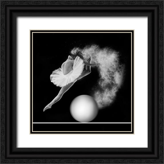 Bunjamin, Antonyus 12x12 Black Ornate Wood Framed with Double Matting Museum Art Print Titled - Jump