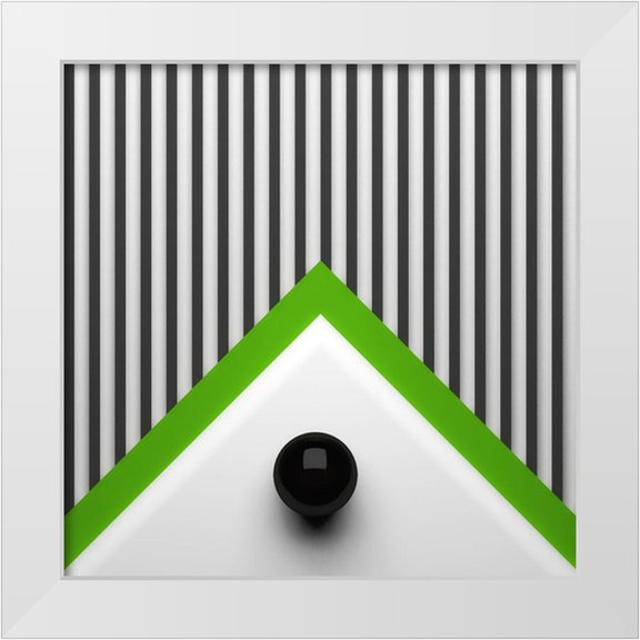 Bunjamin, Antonyus 12x12 White Modern Wood Framed Museum Art Print Titled - Dot On Triangle