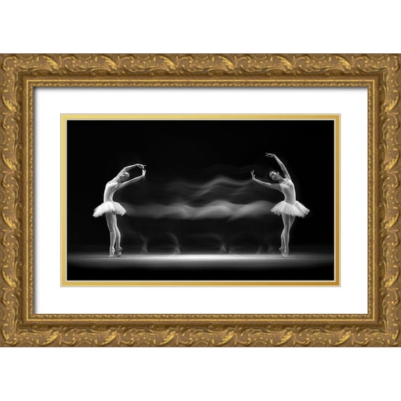 Bunjamin, Antonyus 14x10 Gold Ornate Wood Framed with Double Matting Museum Art Print Titled - Double Pose
