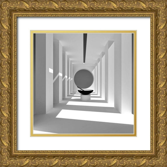 Bunjamin, Antonyus 26x26 Gold Ornate Wood Framed with Double Matting Museum Art Print Titled - Mie Bowl Room