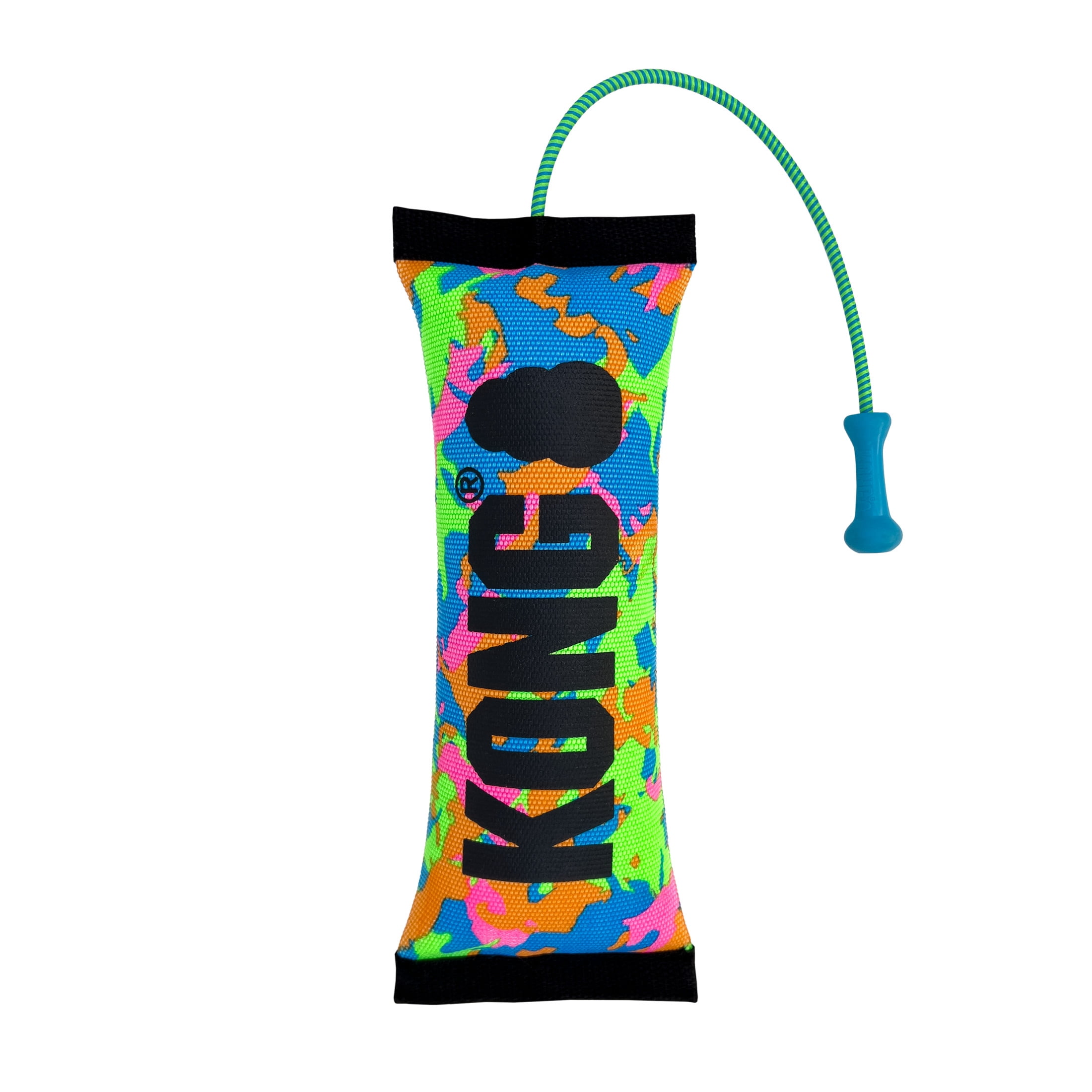 KONG® Bunji High-Viz Bumper Dog Toy, With Bunjie Rope Launcher, Medium, Camo