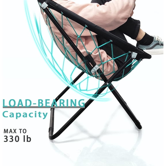 Bunjo Bungee Dish Chair - Versatile Folding Chair with Fun Bouncy Design
