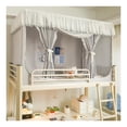 thumbnail image 1 of Bunk Bed Curtain Set, with Rectangular Frame & Dual Zipper Door,Portable Sleeping Tents for Top and Lower Bunk Bed Canopy Set, 1 of 6