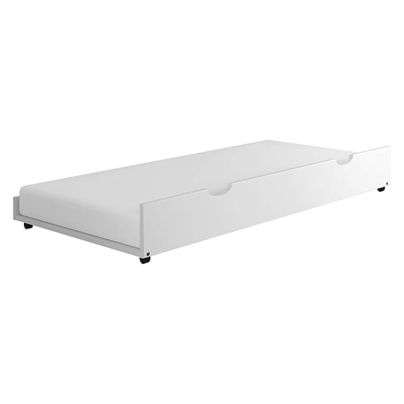 Bunk Bed Kingdom Roll Out Trundle, Twin, White