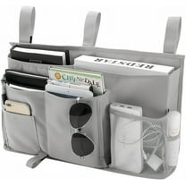 Bunk Bed Organizer, Bedside Caddy Hanging Bed Organizer Storage Bag 8 Pockets, for College Dorm Rooms Bed, Bed Rails, 600D Oxford Cloth (Gray)