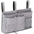 thumbnail image 1 of Bunk Bed Organizer, Bedside Storage Caddy Bed Storage Pocket Bedside Organizer Hanging Bunk Organizer for Camp Dorm Room Hospital Bed Rail and More (Gray), 1 of 7