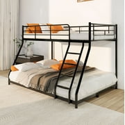 Bunk Bed Twin over Full Metal Bunk Bed for Kids,Adults,Heavy Duty Bunk Bed with Full-Length Guardrail,Comfortable Step,Easy to Assemble