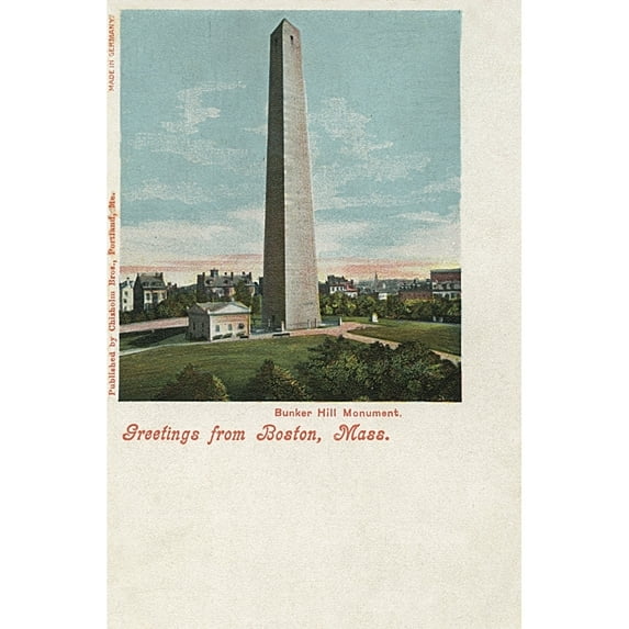 Bunker Hill Monument, Boston, Massachusetts, Usa Print By Mary Evans Grenville Collins Postcard Collection