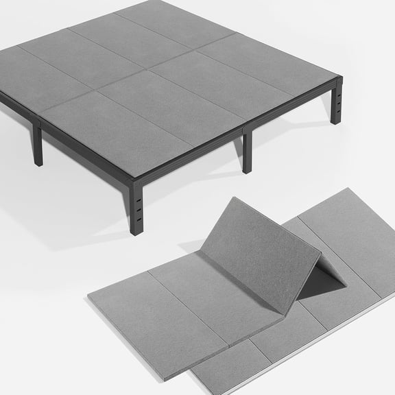 Bunkie Board, Heavy Duty Bed Support Board Under Mattress, Foldable Spring Box, Low Profile Bed Base, Noise Minimizing, Breathable, Anti-Sag, Easy Assembly