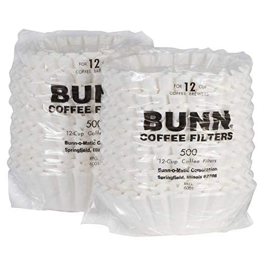 Bunn 12 Cup Coffee Filters 20115.6 1000 Count White Imported from Canada