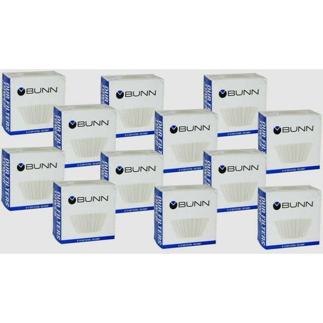 Bunn 12 Pack (1200 coffee filters) BUNN 10 cup, 11 cup, 12 cup