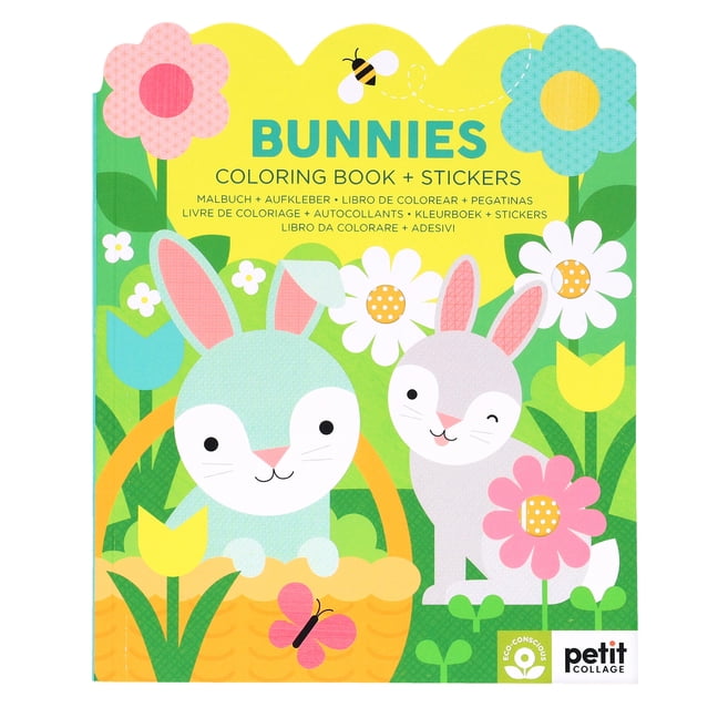 Bunnies Coloring Book + Stickers, (Paperback) - Walmart.com