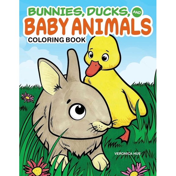 Bunnies, Ducks, and Baby Animals Coloring Book, (Paperback)