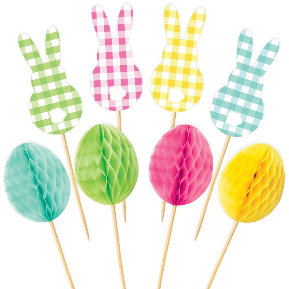 Bunnies & Eggs Rabbit Bunny Easter Holiday Party Picks Food Table ...