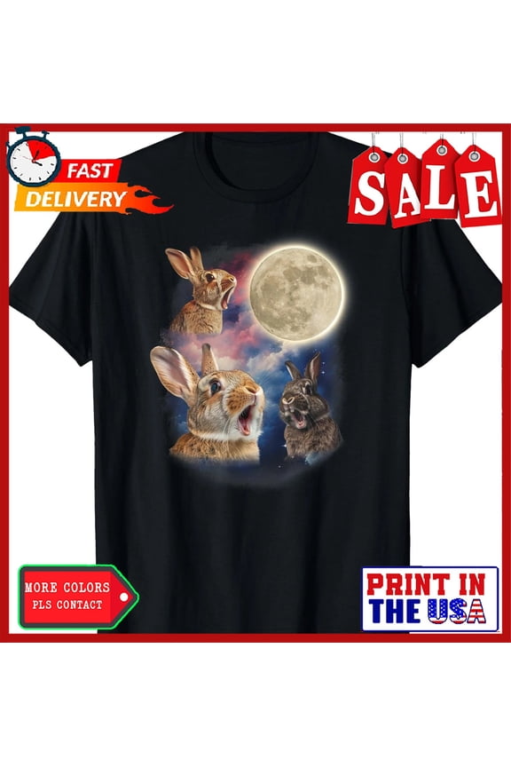 Bunnies Face Pet Bunny Lover Stuff Weird Rabbit Domestic Rodent Fluffy Ears T-Shirt