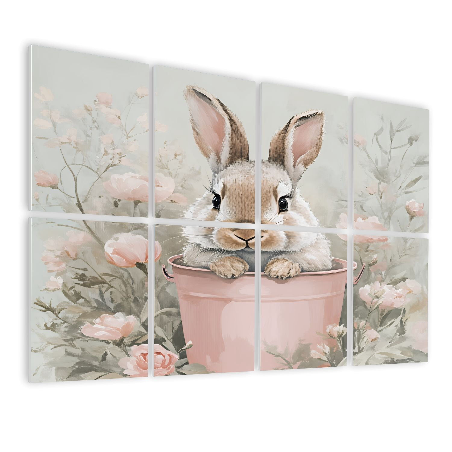 Bunny 8 Pack Art Acoustic Panels Sound Absorbing Rabbit Pink Bucket ...