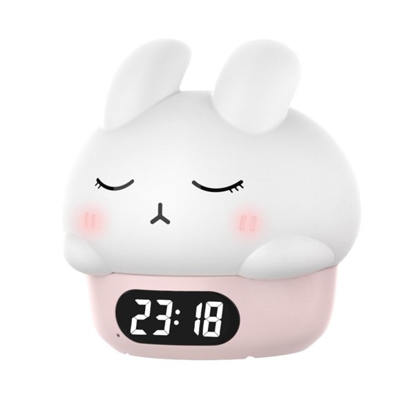 Bunny Alarm Clock - Sleep Training Night Lights | Rabbit Silicone Pat Light | Sleep Training Night Lights, Rechargeable Touch Lamps, Long Battery Life Fun Rabbit up Lamp for Night Light Bedroom