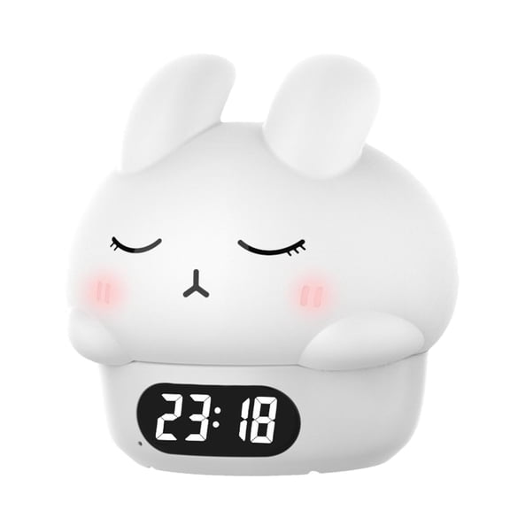 Bunny Alarm Clock - Sleep Training Night Lights | Rabbit Silicone Pat Light | Sleep Training Night Lights, Rechargeable Touch Lamps, Long Battery Life Fun Rabbit up Lamp for Night Light Bedroom