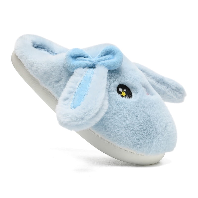 Bunny Animal Slippers for Women and Men, Cute Funny Fuzzy Plush Cartoon ...