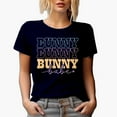 thumbnail image 1 of Bunny Babe, Easter Day Rabbit Merch Gift, Navy Blue T-Shirt, XL, 1 of 5
