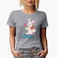 thumbnail image 1 of Bunny Babe, Easter Sunday or Day with Cute Rabbit Art, Favor, Souvenir or Merch Gift, Heather Grey T-Shirt, Medium, 1 of 5