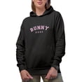 thumbnail image 1 of Bunny Babe, Girly Easter Day Merch Gift, Black Hooded Sweatshirt or Hoodie, 3XL, 1 of 5