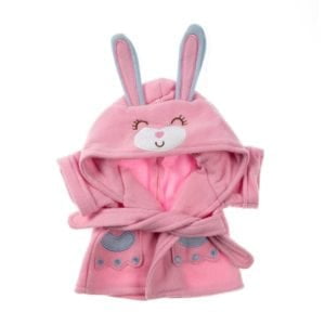 Bunny Bathrobe for 14-18 Inch Plush Dolls, Cozy Dress Up Doll Clothes Outfit