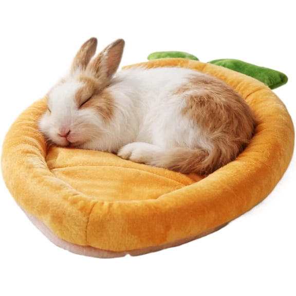 Bunny Bed Carrot Shape – Lightweight Elegant Sleeping Cushion Rabbits Pet, Sleek, Chinchilla Guinea Hedgehog, Indoor Outdoor Couch Chair Cage | Multipurpose Outdoor Indoor Utility