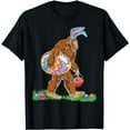 thumbnail image 1 of Bunny Bigfoot Sasquatch Happy Easter Day Eggs Hunter T-Shirt, 1 of 5