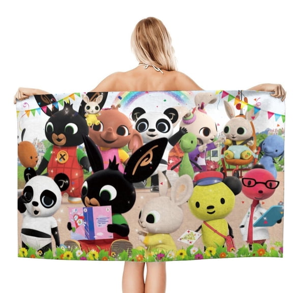 Bunny Bing Gifts Beach Towel for Women Girl Birthday Inspired Fan Bath Outdoor Music Lover