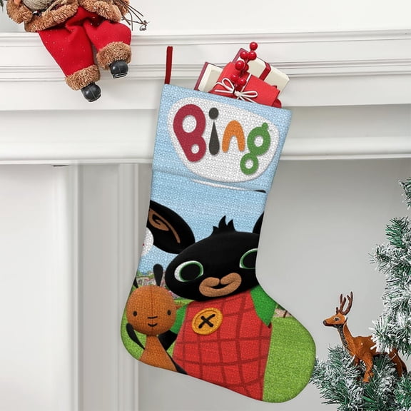 Bunny Bing Ultra soft velvet Christmas socks, Large Super Soft Christmas Stockings For Christmas Xmas Tree Holiday Fireplace Family Decor Gifts