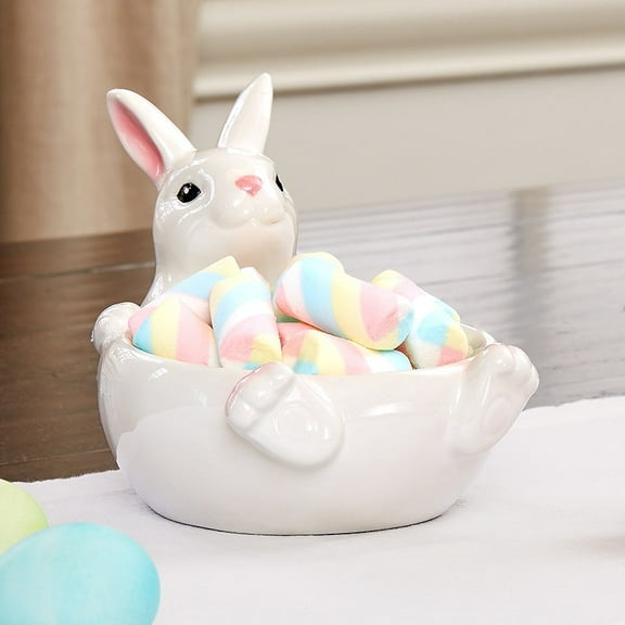 Ceramic Easter Bunny 5" Serving Bowl