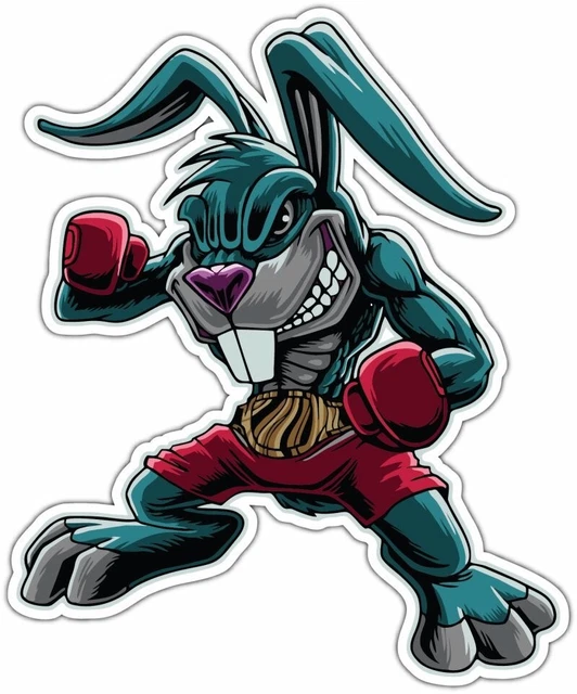 Mma Rabbit The Bunny Boxing Rabbit Hare Mma Fighter Car Window Stickerphone Decal ...