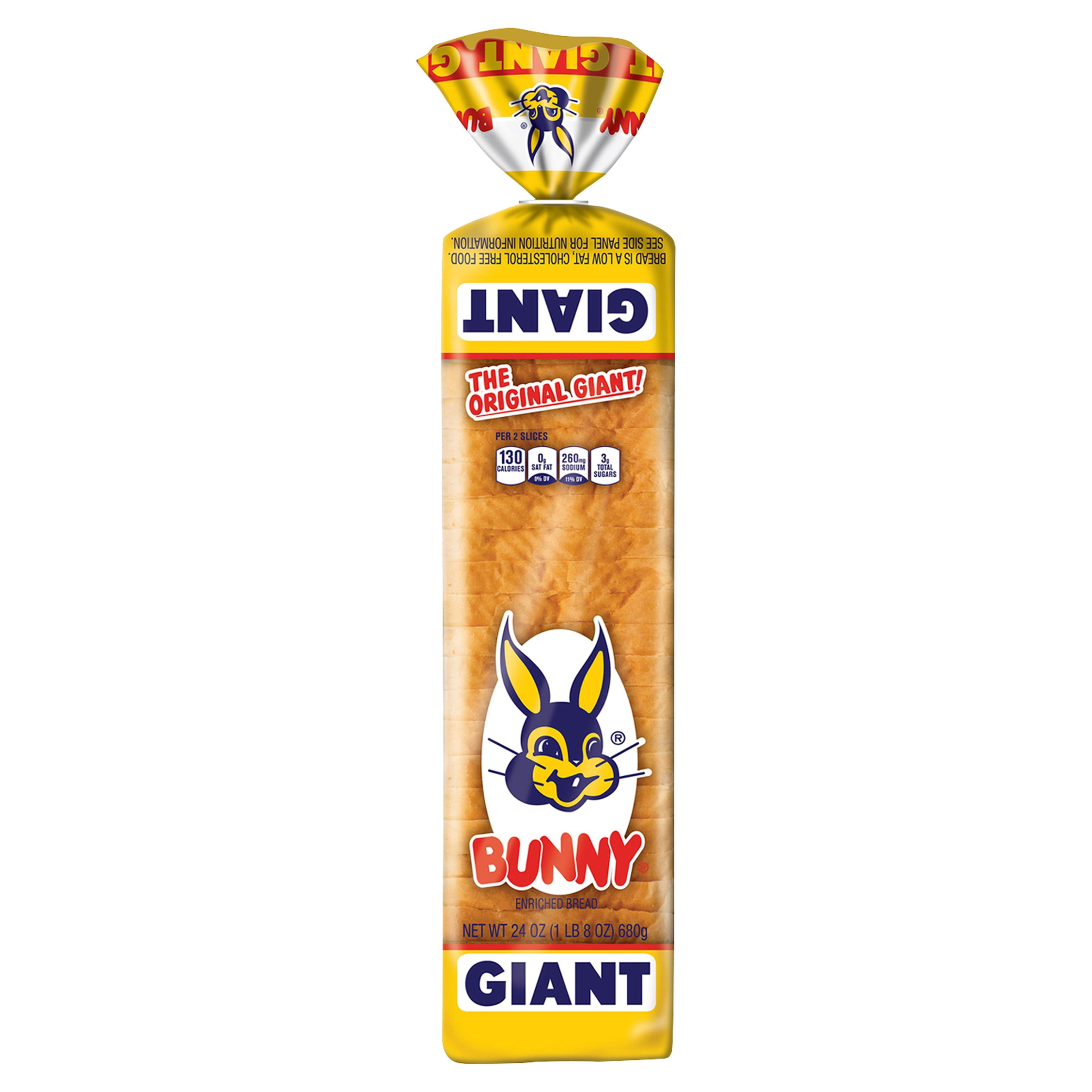 Bunny Bread Giant, Enriched Shelf-Stable Sliced White Bread, 24 oz Loaf