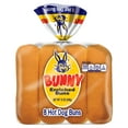 thumbnail image 1 of Bunny Bread Hot Dog Buns, Enriched Sliced White Bread Hot Dog Buns, 8 Count, 12 Ounce, Shelf-Stable, 1 of 14