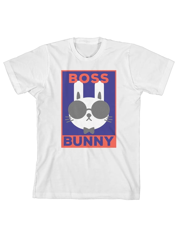 Bunny Bros Boss Bunny Crew Neck Short Sleeve Boys' White T-shirt-3T