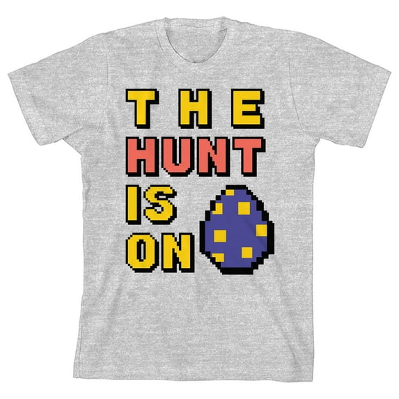 Bunny Bros The Hunt Is On Crew Neck Short Sleeve Athletic Heather Boy's T-shirt-Large