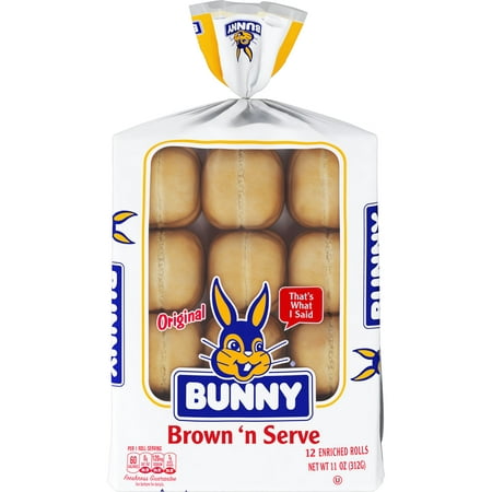 Bunny Brown 'n Serve Rolls, 11 oz, 12 Count