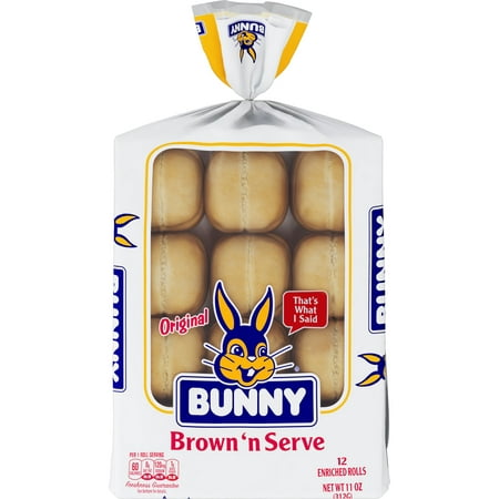 Bunny Brown 'n Serve Rolls, 11 oz, 12 Count
